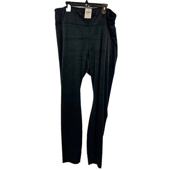 NEW J. Jill Crushed Velvet Black Velour Pull On Mid Rise Pants Plus 2X $79 B8 - Picture 1 of 7